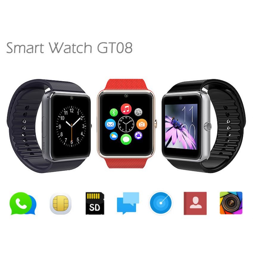 Smartwatch GT08 with Sim Card TF Card